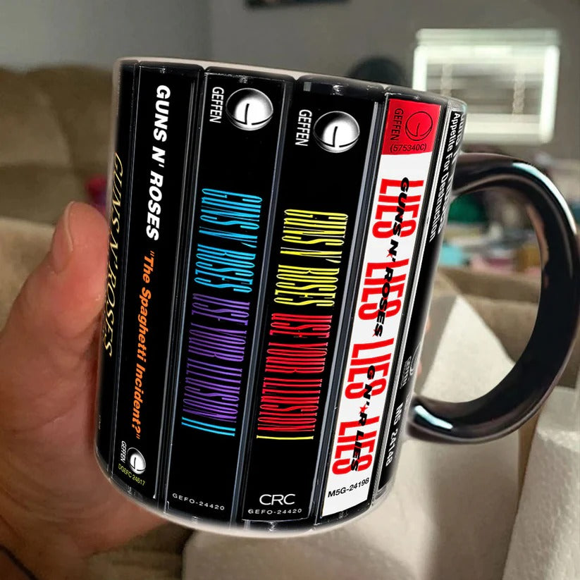 Guns N Roses Cassette Collection Ceramic Accent Mug Gift GradoCreations