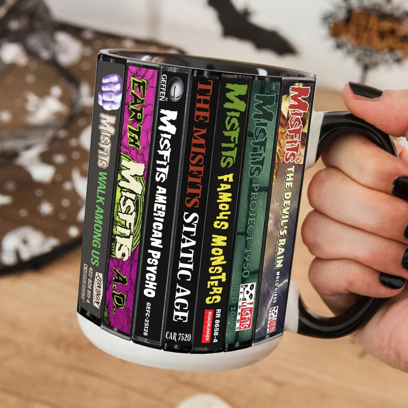 Retro Misfits Cassette Accent Mug Unique Gift for Music Lovers GradoCreations