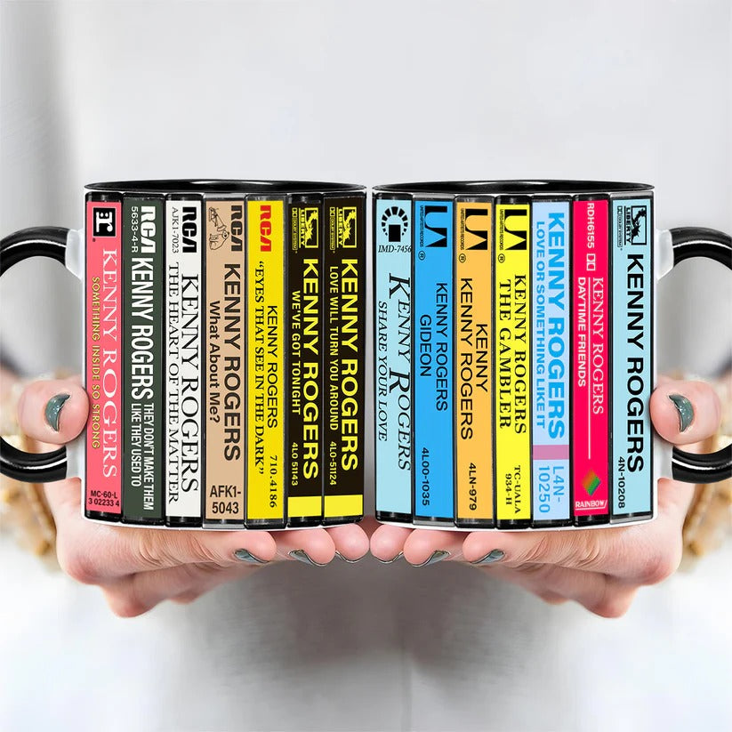 Kenny Rogers Cassette Collection Ceramic Accent Mug GradoCreations