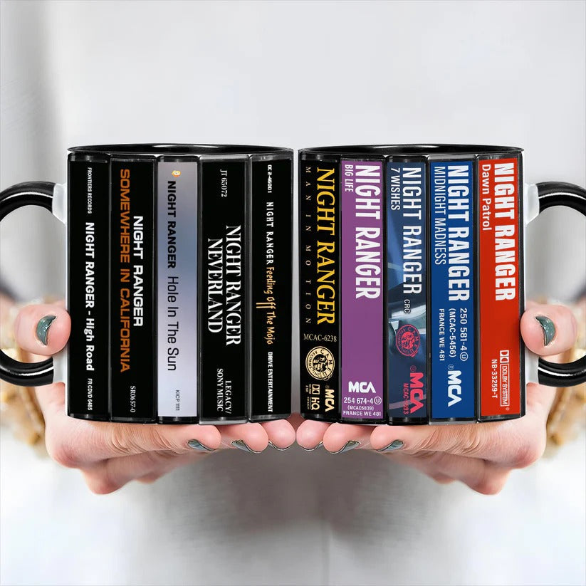 Personalized Retro Cassette Accent Mug Gift for Music Lovers GradoCreations
