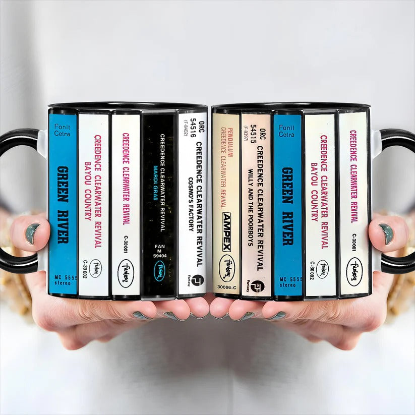 Retro Creedence Clearwater Revival Cassette Accent Mug Gift GradoCreations