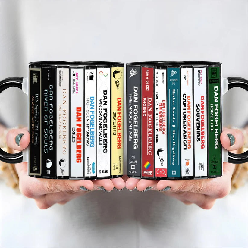 Dan Fogelberg Cassette Accent Mug Ceramic Retro Gift GradoCreations