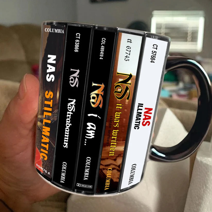 Retro Ceramic Accent Mug Featuring Nas Albums Collection GradoCreations