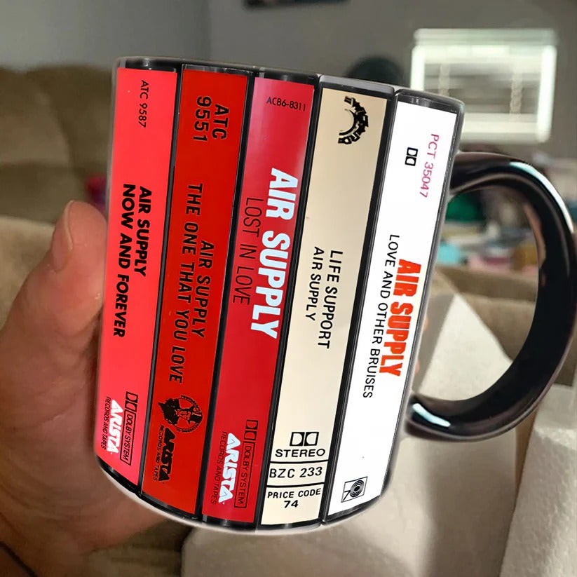 Retro Cassette Album Accent Mug for Air Supply Fans | Gift GradoCreations