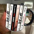 Retro Accent Mug featuring Notorious B.I.G. Albums | Ceramic Drinkware GradoCreations