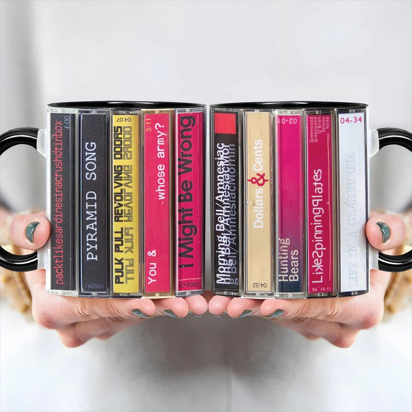 Radiohead Amnesiac Album Cassette Mug Retro Accent Gift GradoCreations