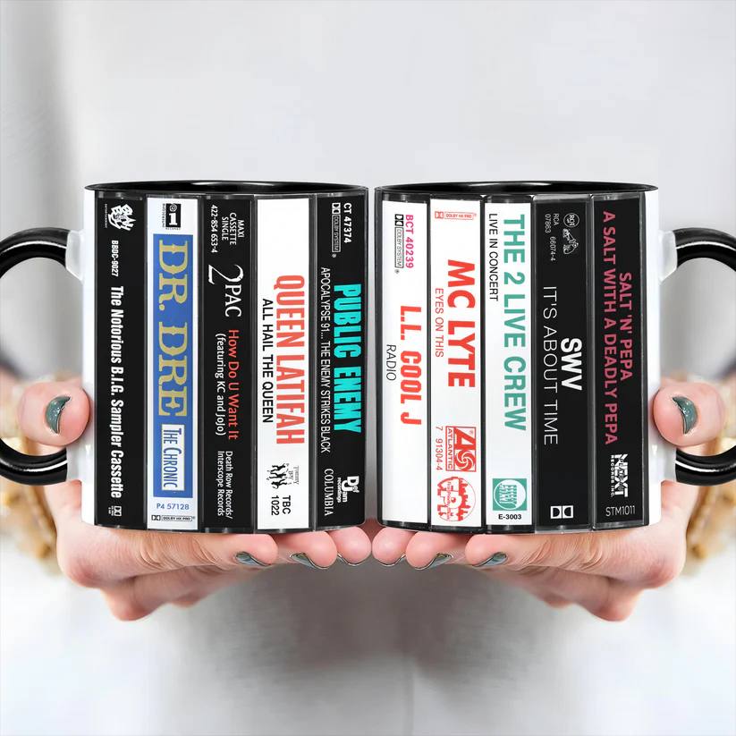 Retro Hip Hop Tapes Accent Mug Ceramic Drinkware Gift GradoCreations