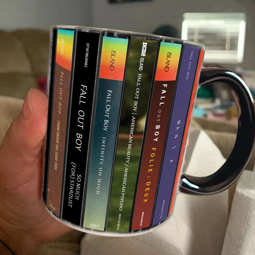 Retro Fall Out Boy Cassette Mug Custom Drinkware Gift GradoCreations
