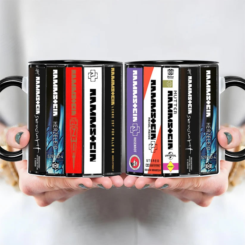 Retro Rammstein Albums Accent Mug Ceramic Drinkware Gift GradoCreations