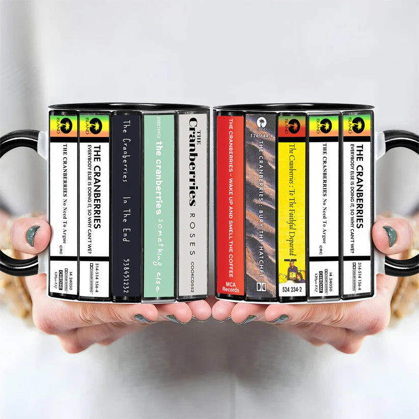 Retro The Cranberries Cassette Collection Accent Mug | Ceramic Drinkware GradoCreations