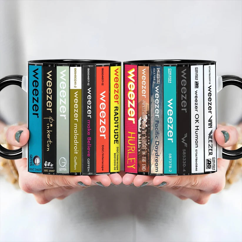 Weezer Albums Retro Accent Mug Ceramic Drinkware Gift GradoCreations