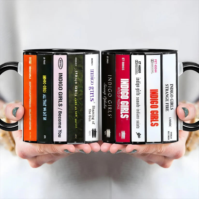 Indigo Girls Cassette Collection Accent Mug Ceramic Gift GradoCreations