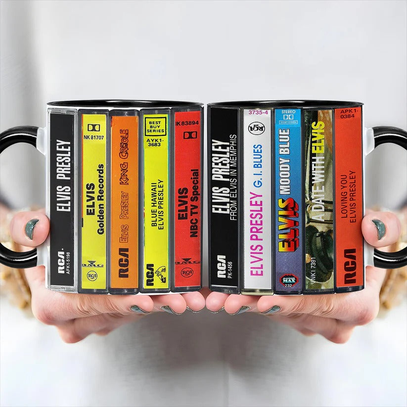 Elvis Presley Cassette Mug Retro Accent Gift for Music Lovers GradoCreations