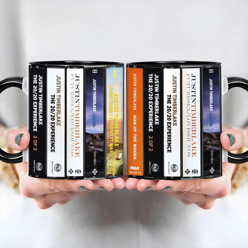 Retro Justin Timberlake Albums Accent Mug for Music Lovers GradoCreations