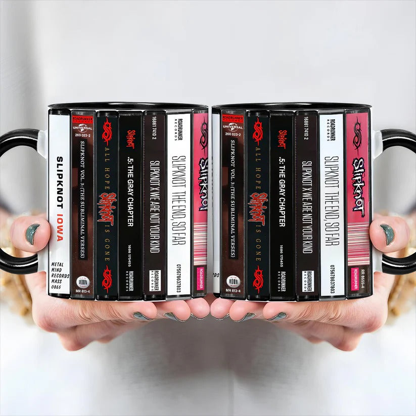 Slipknot Cassette Accent Mug Retro Ceramic Drinkware Gift GradoCreations