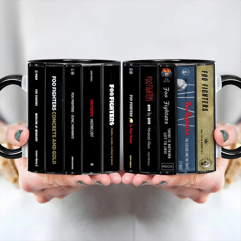 Retro Foo Fighters Cassette Collection Accent Mug | Unique Gift GradoCreations