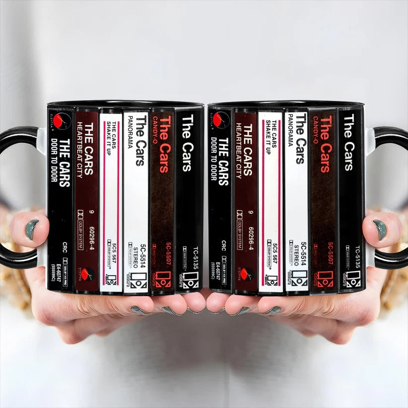 Retro Accent Mug The Cars Albums Cassette Collection Gift GradoCreations