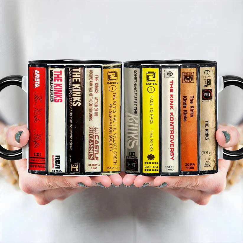 Retro Kinks Albums Accent Mug Ceramic Gift for Music Lovers GradoCreations