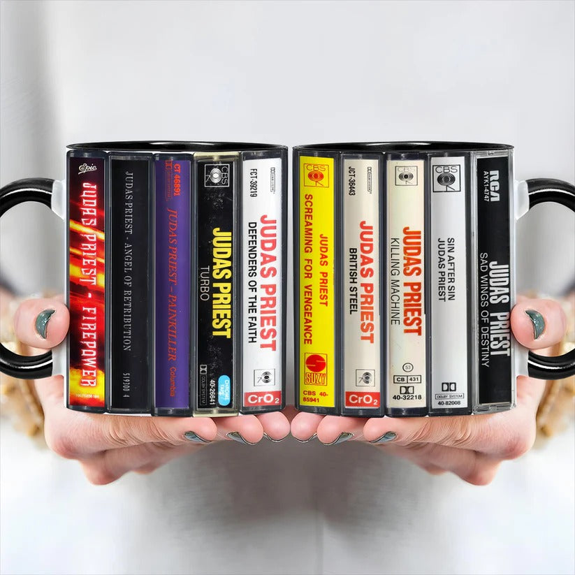 Judas Priest Cassette Accent Mug Retro Gift for Music Lovers GradoCreations