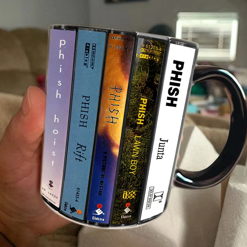 Retro Phish Albums Cassette Accent Mug Ceramic Gift GradoCreations