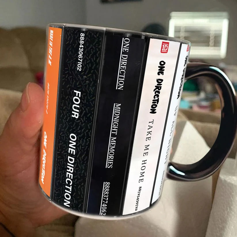 One Direction Cassette Collection Ceramic Accent Mug Gift GradoCreations