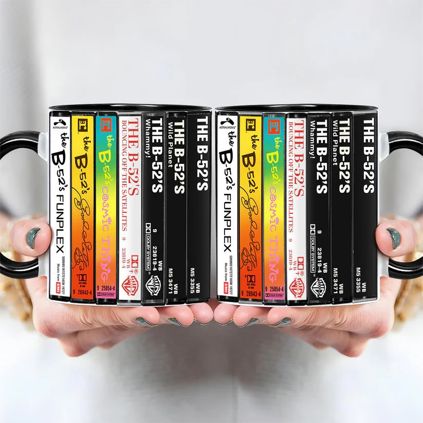 The B-52's Cassette Collection Accent Mug Retro Drinkware Gift GradoCreations