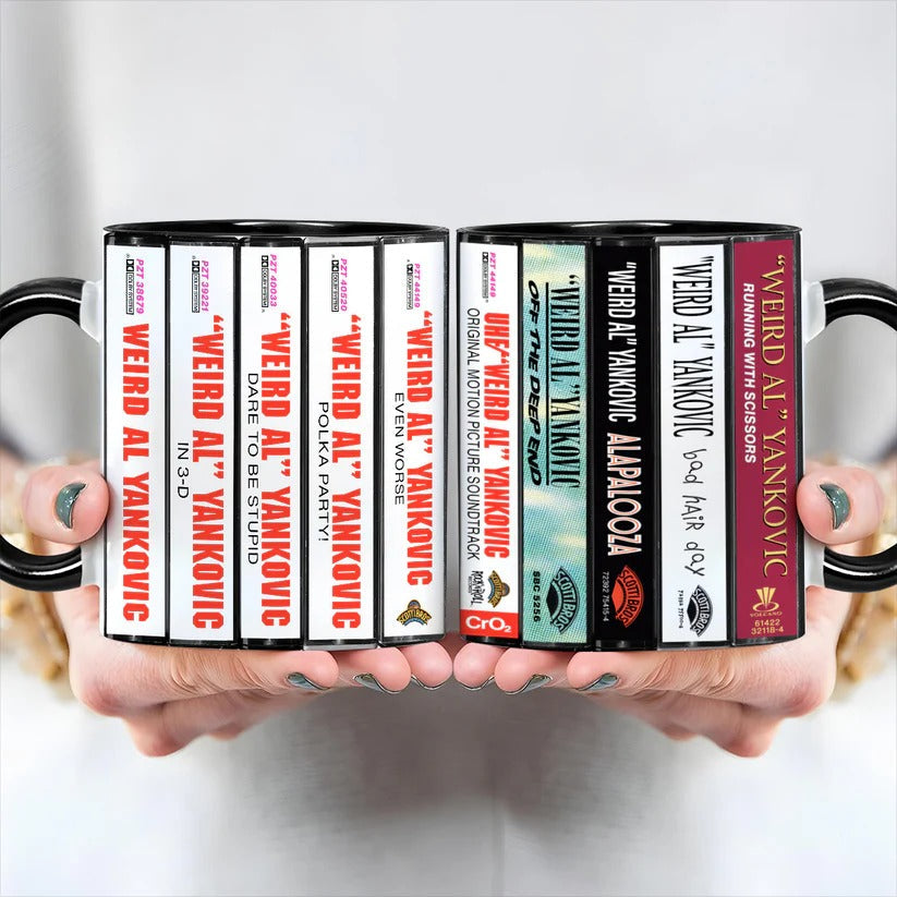 Retro Weird Al Yankovic Cassette Accent Mug Gift for Music Lovers GradoCreations