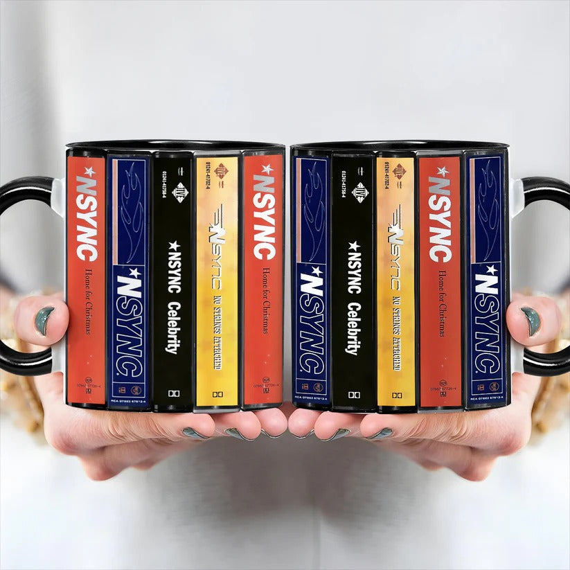 NSYNC Cassette Collection Accent Mug Retro Gift for Music Lovers GradoCreations