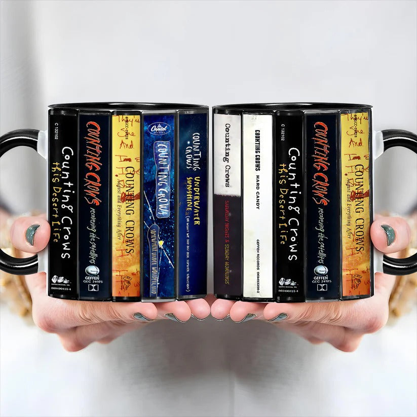 Counting Crows Cassette Collection Accent Mug Ceramic Retro Gift GradoCreations