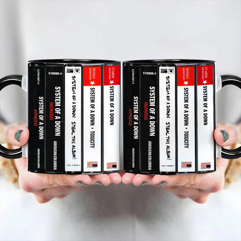 System Of A Down Cassette Collection Ceramic Accent Mug GradoCreations