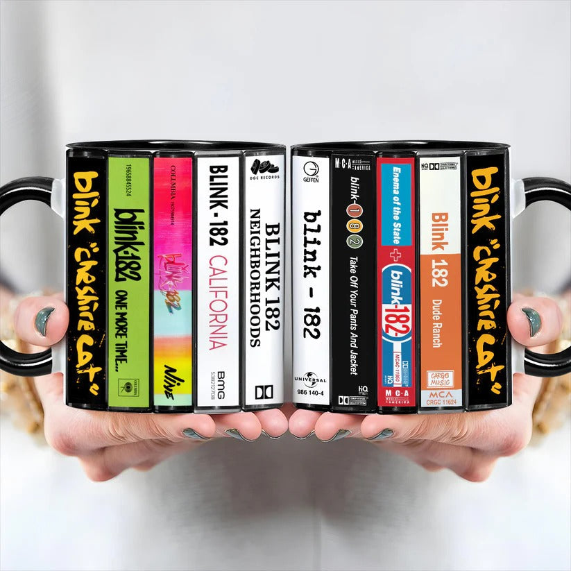 Blink-182 Retro Accent Mug for Music Lovers - Ceramic Gift GradoCreations