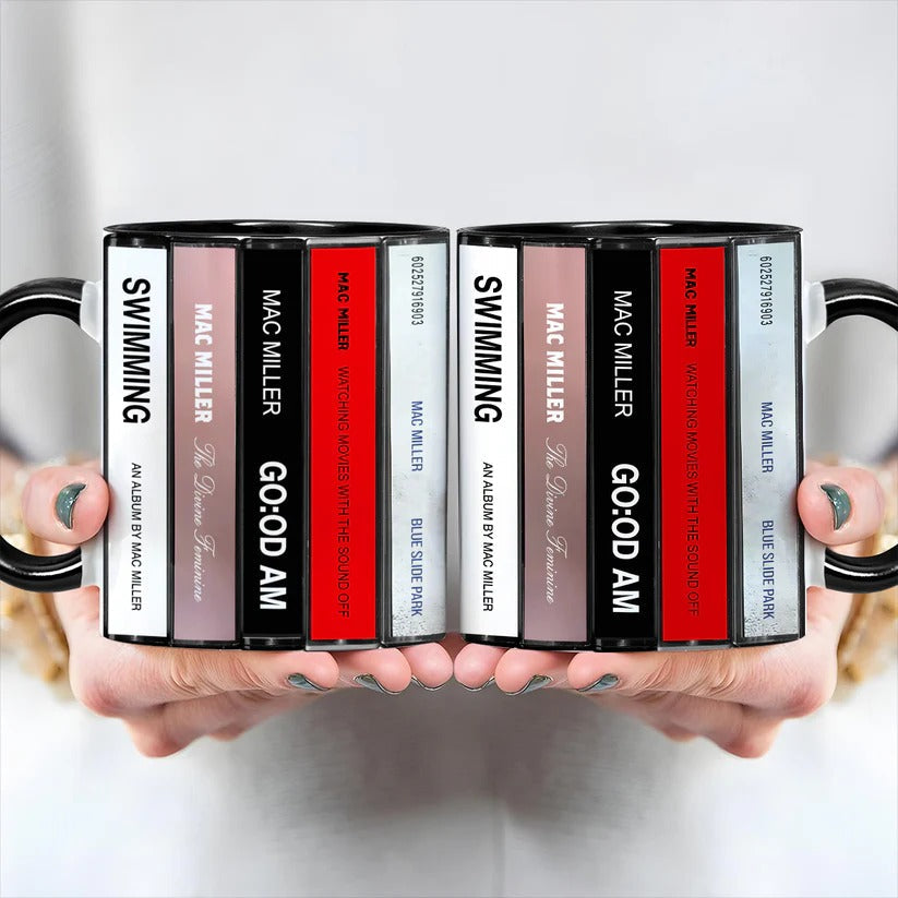 Mac Miller Cassette Collection Ceramic Accent Mug Gift for Music Lovers GradoCreations