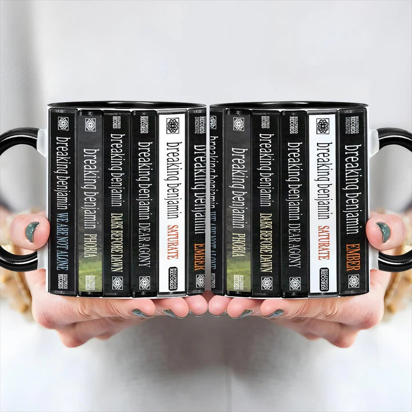 Breaking Benjamin Retro Cassette Accent Mug Ceramic Drinkware GradoCreations