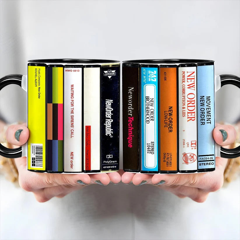 New Order Music Cassette Accent Mug Ceramic Gift for Fans GradoCreations