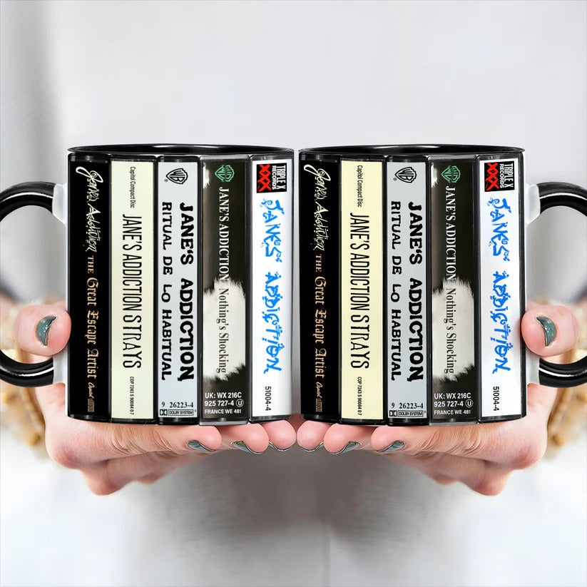 Jane's Addiction Cassette Accent Mug Unique Gift for Music Lovers GradoCreations