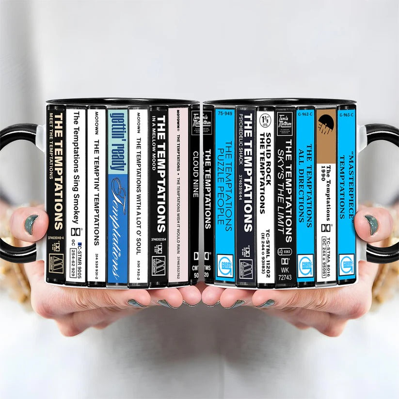 Retro Ceramic Accent Mug Featuring The Temptations Cassette Collection GradoCreations