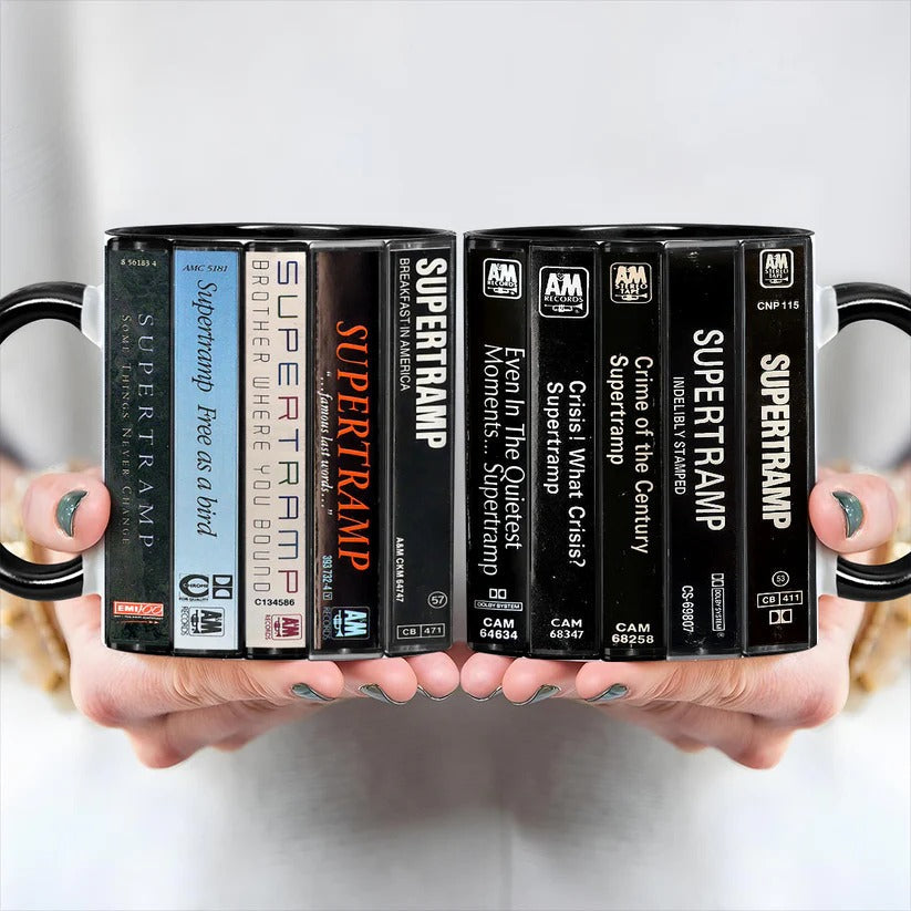 Supertramp Cassette Accent Mug Retro Gift for Music Lovers GradoCreations