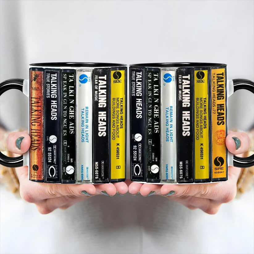 Talking Heads Cassette Collection Accent Mug Gift for Music Lovers GradoCreations