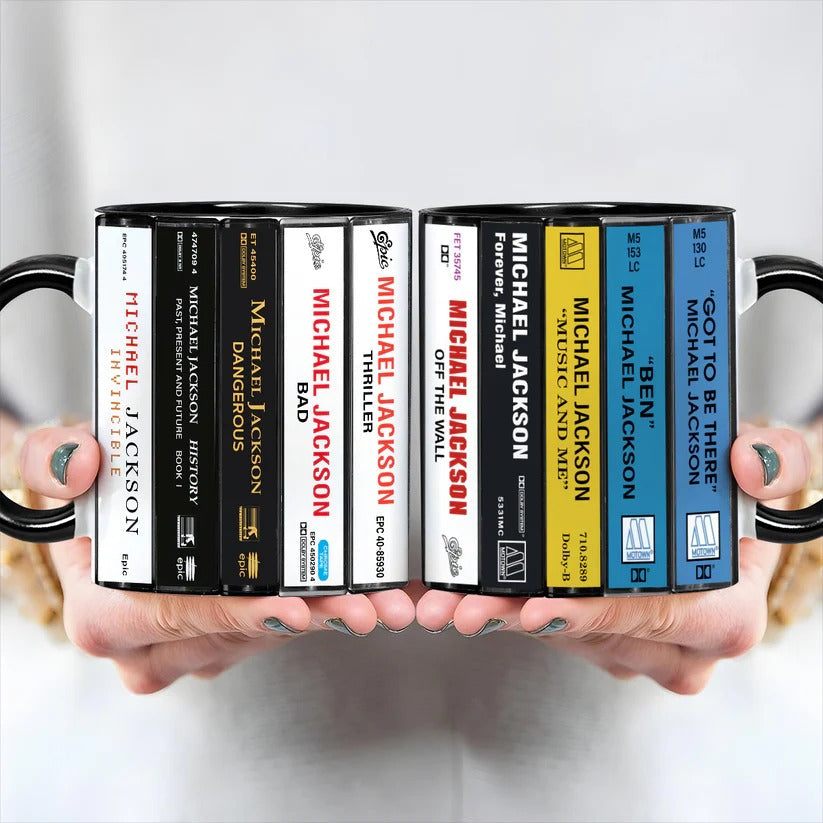 Michael Jackson Retro Cassette Accent Mug Gift for Music Lovers GradoCreations