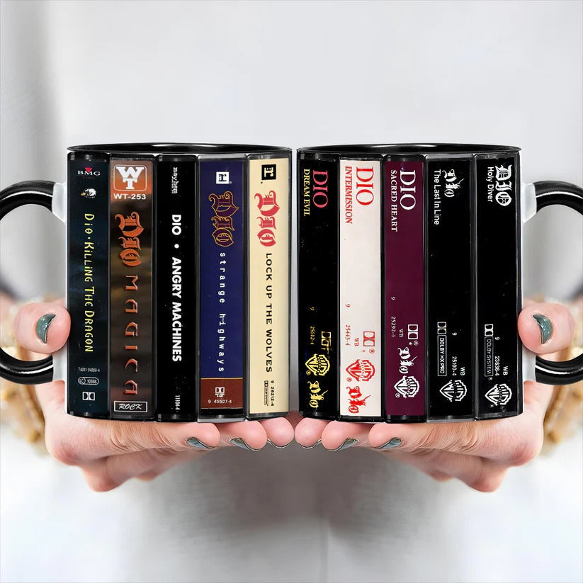 Dio Albums Cassette Inspired Accent Mug Ceramic Gift GradoCreations