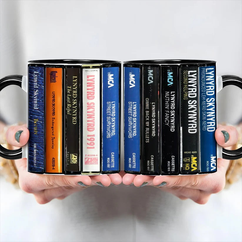 Lynyrd Skynyrd Cassette Accent Mug Retro Gift for Music Lovers GradoCreations