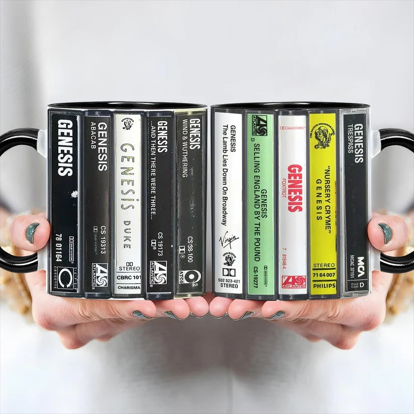 Retro Genesis Albums Accent Mug Ceramic Drinkware Gift GradoCreations