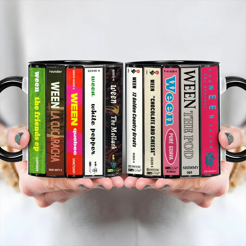 Ween Cassette Collection Retro Accent Mug Gift for Music Lovers GradoCreations
