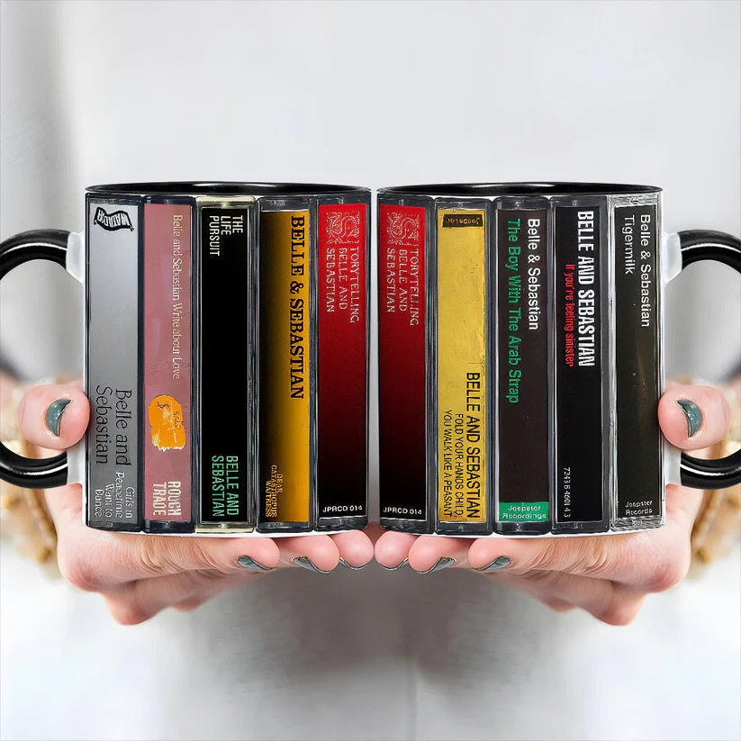 Ceramic Accent Mug Belle and Sebastian Cassette Design Gift GradoCreations