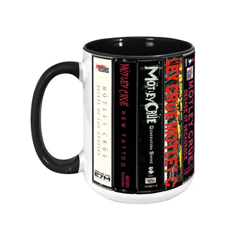 Motley Crue Cassette Retro Accent Mug Ceramic Drinkware Gift GradoCreations