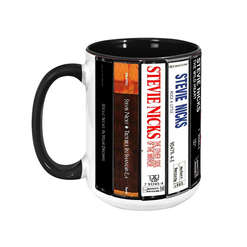 Retro Ceramic Accent Mug Stevie Nicks Cassette Collection GradoCreations