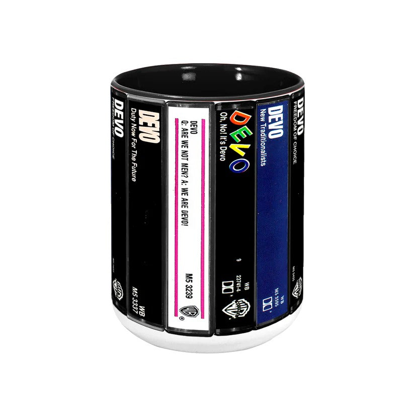 Retro Devo Albums Cassette Accent Mug for Music Lovers GradoCreations