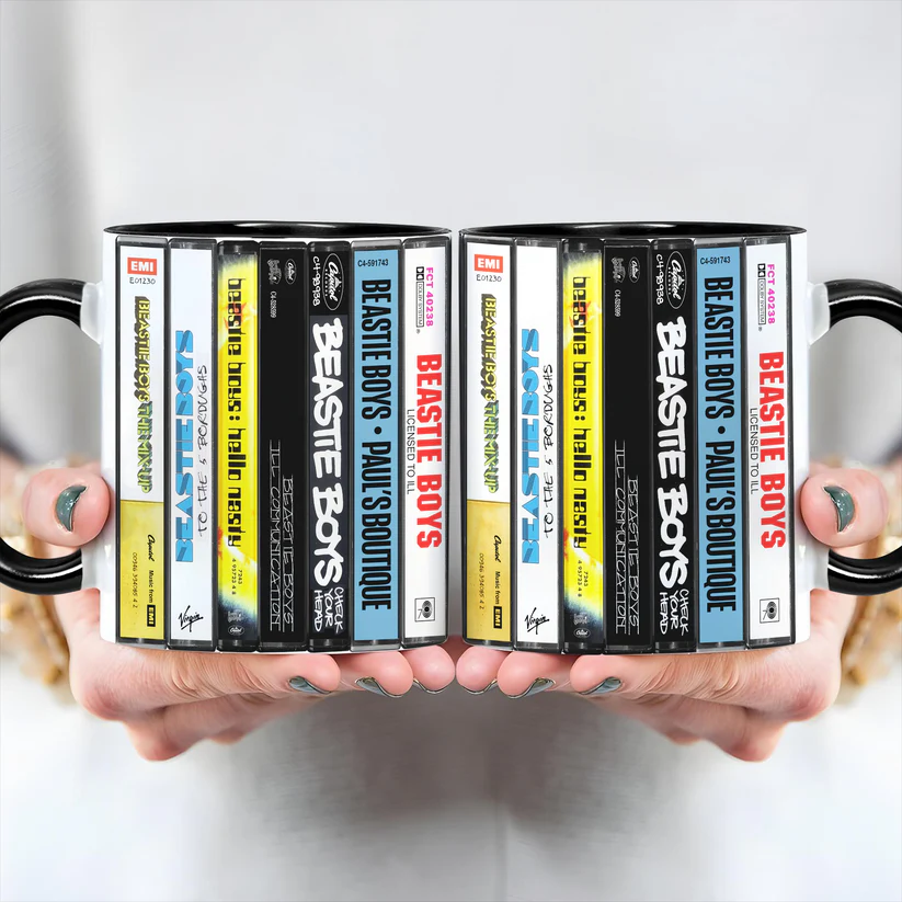 Retro Beastie Boys Cassette Accent Mug Ceramic Drinkware Gift GradoCreations
