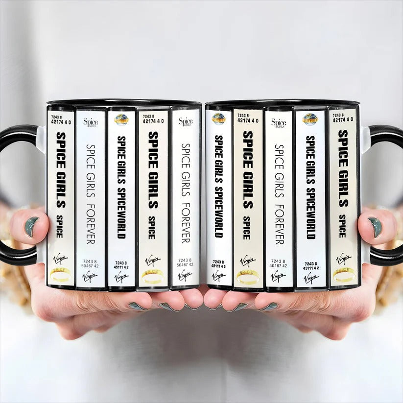 Spice Girls Cassette Collection Retro Accent Mug Ceramic Gift GradoCreations