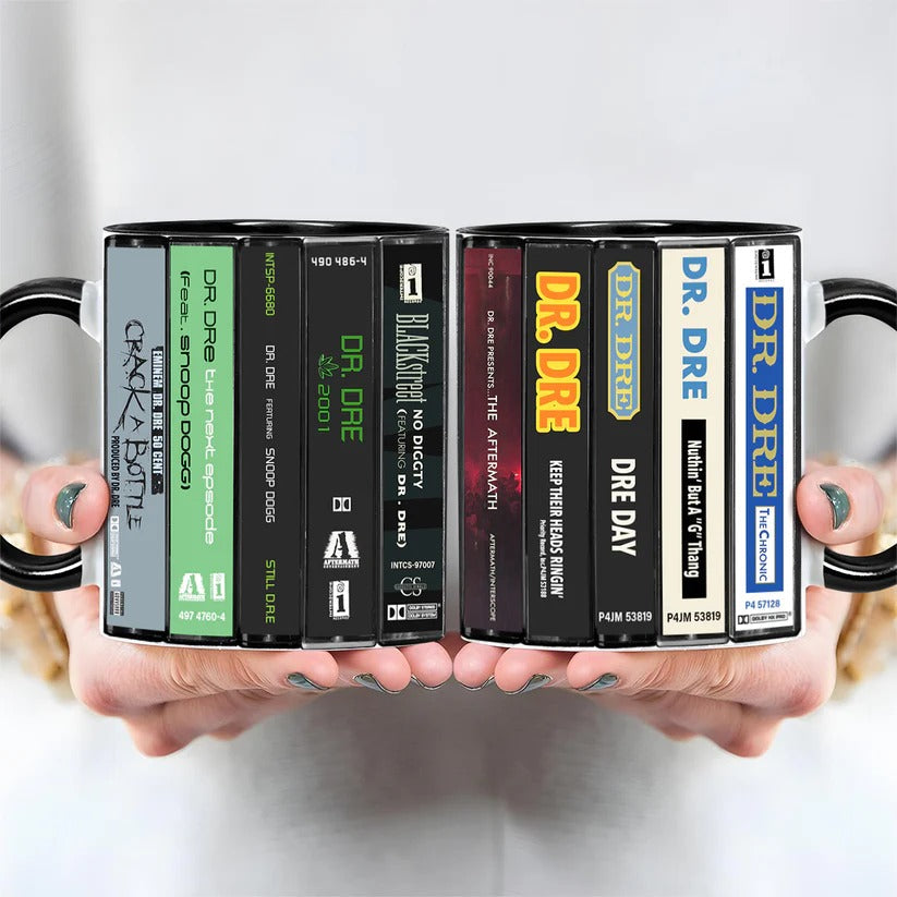 Dr. Dre Cassette Inspired Accent Mug Retro Drinkware Gift GradoCreations